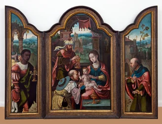 La Adoración de los Magos, c.1530-80 (óleo sobre tabla)