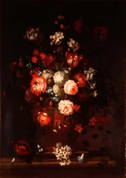 Naturaleza muerta, flores mixtas