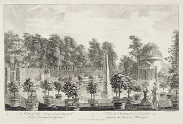 Vista de la Orangerie, jardín de Lord Burlington en Chiswick