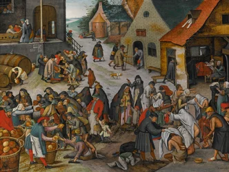 PIETER BRUEGHEL EL JOVEN LOS SIETE ACTOS DE MISERICORDIA