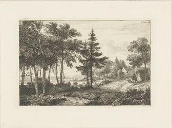Paisaje con pino y jinete Paisajes acuáticos (título de la serie)