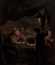 Un fabricante de rosquillas a la luz de las velas, 1815