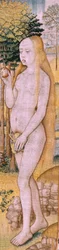 Tapiz flamenco. Serie Episodios de La vida de la Virgen. Las profecías se cumplen en el nacimiento de Cristo (Cumplimiento de las profecías en el nacimiento del Hijo de Dios). Primer tapiz de la serie. Modelos atribuidos a Jan von Roome (o van B