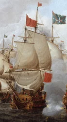 HMS Royal Oak (1664) - El combate de los cuatro días, 1-4 de junio de 1666 RMG BHC0285 (recortado)