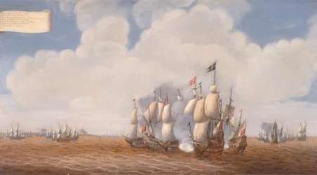 La primera batalla de Öland el 31 de mayo de 1564, segunda mitad del siglo XVII