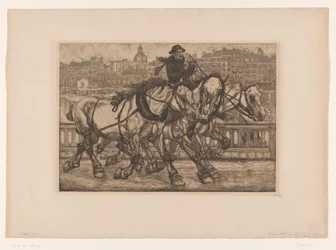 Paarden op de Pont Sully en Parijs
L