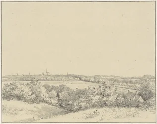 Vista de Haarlem, vista desde las dunas
