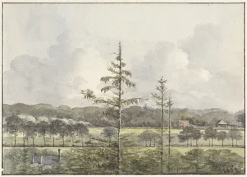 Vista de praderas con granjas