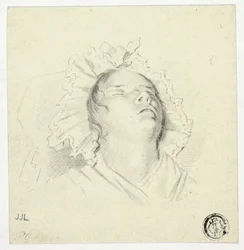 Cabeza de niña dormida