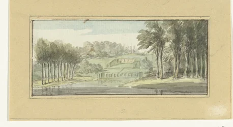 Paisaje con agua en primer plano