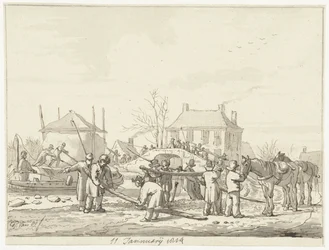 Zanja de suero de leche en Naarden, 11 de enero de 1814