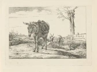Un burro y dos cabras