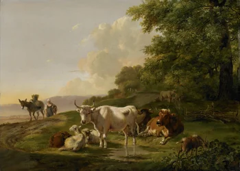 Paisaje con ganado