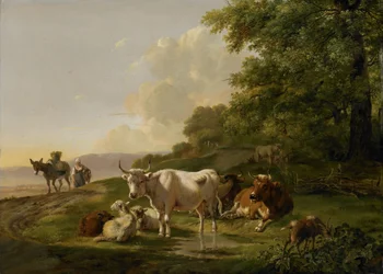 Paisaje con ganado