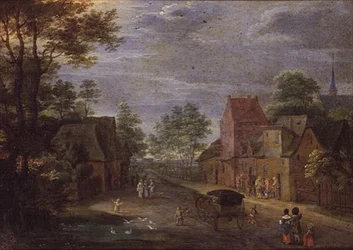 Una calle de pueblo