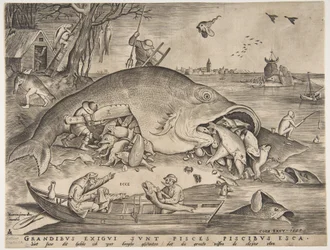 Peces grandes comen peces pequeños, 1557