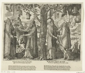 Árbol de la idolatría romana, hacia 1570