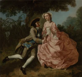 Amantes en un paisaje