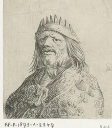 Busto retrato de un rey