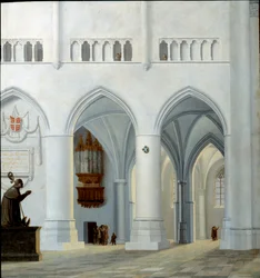 Interior de la Iglesia de San Bavón en Haarlem