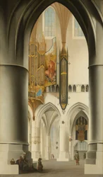 Interior de la Iglesia de San Bavón en Haarlem