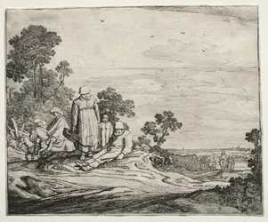 Paisaje con campesinos, 1626
