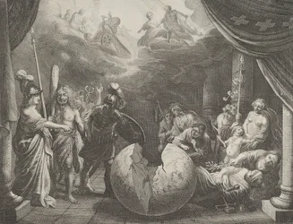 Placa 11: Alegoría sobre la discordia en Francia, de Caspar Barlaeus, Medicea Hospes, 1638