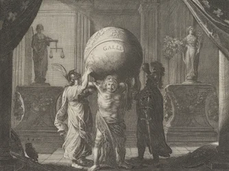 Placa 13: Alegoría sobre la discordia en Francia, de Caspar Barlaeus, Medicea Hospes
