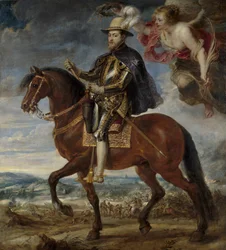 Retrato de Felipe II 1527-1598 a caballo, 1628