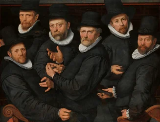 Seis guardianes del gremio de los pañeros
Seis guardias del gremio de los pañeros, Amsterdam, 1599