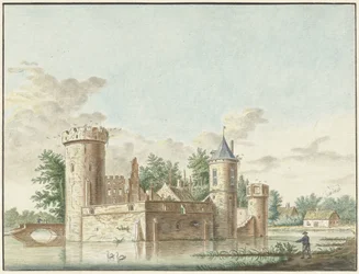 Castillo de Aalst en la región de Bommelerwaard