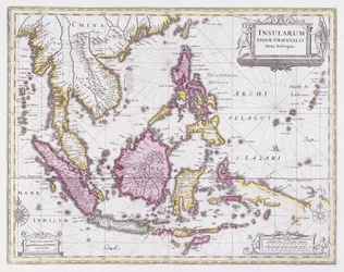 Mapa de China e Indonesia, c.1710