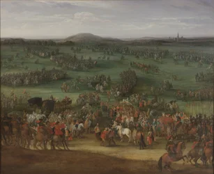 La batalla de Nördlingen el 6 de septiembre de 1634