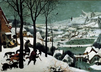 Cazadores en la nieve (invierno)