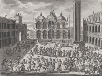 El carnaval de Venecia, de: Thesaurus Antiquitatum et Historiarum Italiae, vol. IX, 1722