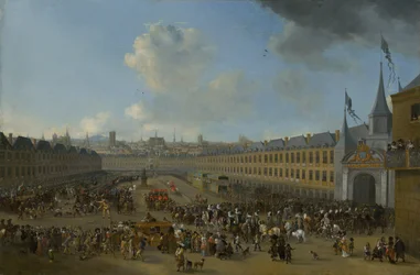 Torneo en la Place des Vosges en París, ca 1665