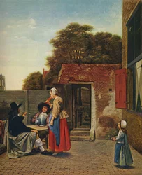 Un patio holandés, 1658-1660
