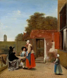 Un patio holandés, 1658-1660