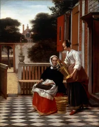 Una amante y su doncella, 1660