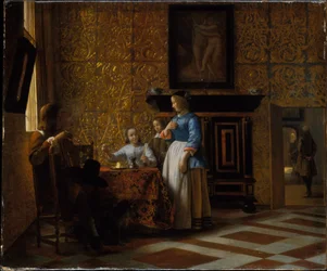 Interior con figuras