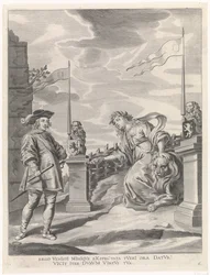 Fernando recibe las llaves de la ciudad de manos de la ciudad virgen de Gante Entrada gozosa del Cardinal-Infant en Gante, 1635 (título de la serie)