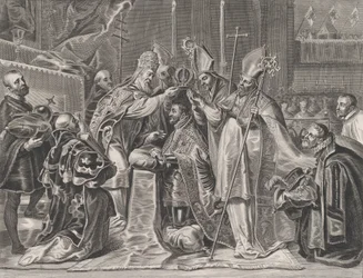 Placa 24: Carlos V coronado emperador por el Papa, de 