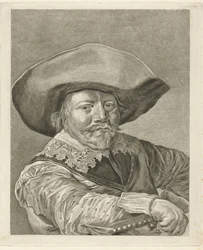 Retrato de un hombre en traje del siglo XVII.