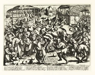Fiesta de los locos, Edad Media.1906 (litografía)