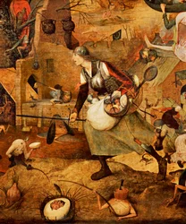 Dulle Griet, detalle (óleo sobre madera de roble)