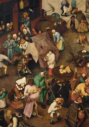 Lucha entre Carnaval y Cuaresma ... (óleo sobre madera de roble)