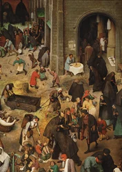 Lucha entre Carnaval y Cuaresma (pintura sobre madera de roble)