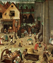 Lucha entre Carnaval y Cuaresma (pintura sobre madera de roble)
