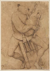 El gaitero, c.1562 (pluma y tinta)
