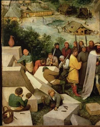 La Torre de Babel (pintura sobre madera de roble)